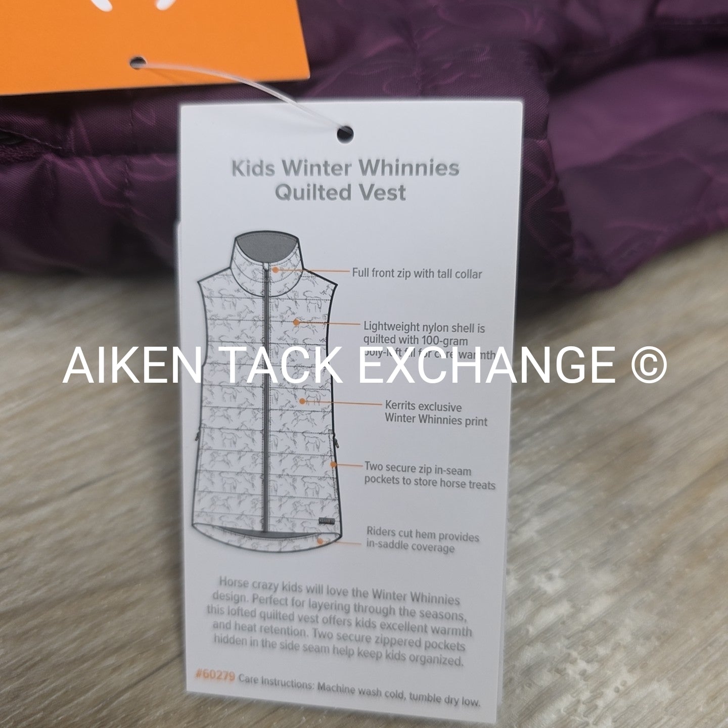 Kerrits Winter Whinnies Quilted Vest, Brand New, Youth XLarge