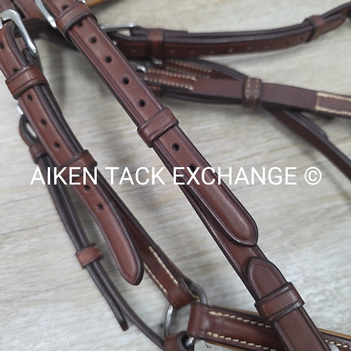 Antares Monocrown Figure 8 Bridle, No Reins, Brown, Oversize (3)