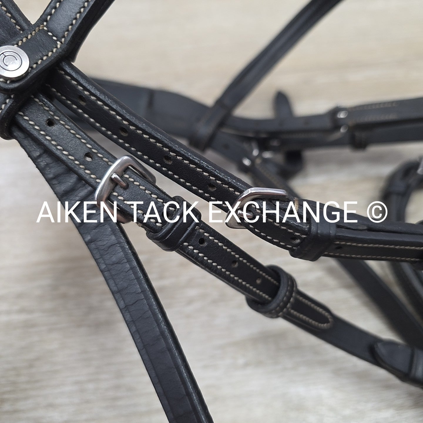 Montar Monarch Bridle, No Reins, Black, Size Full