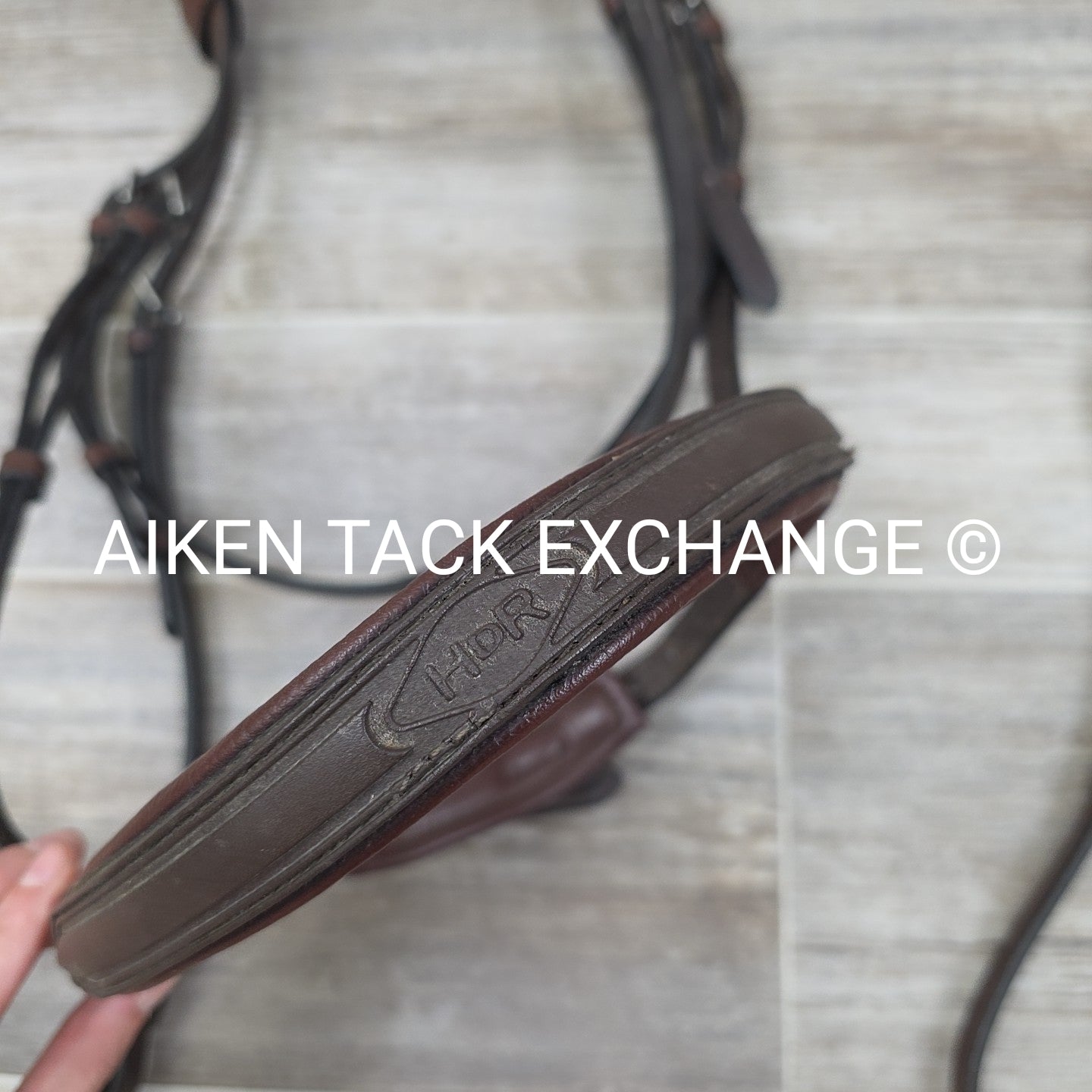 HDR Monocrown Bridle with Rubber Reins, Brown, Oversize