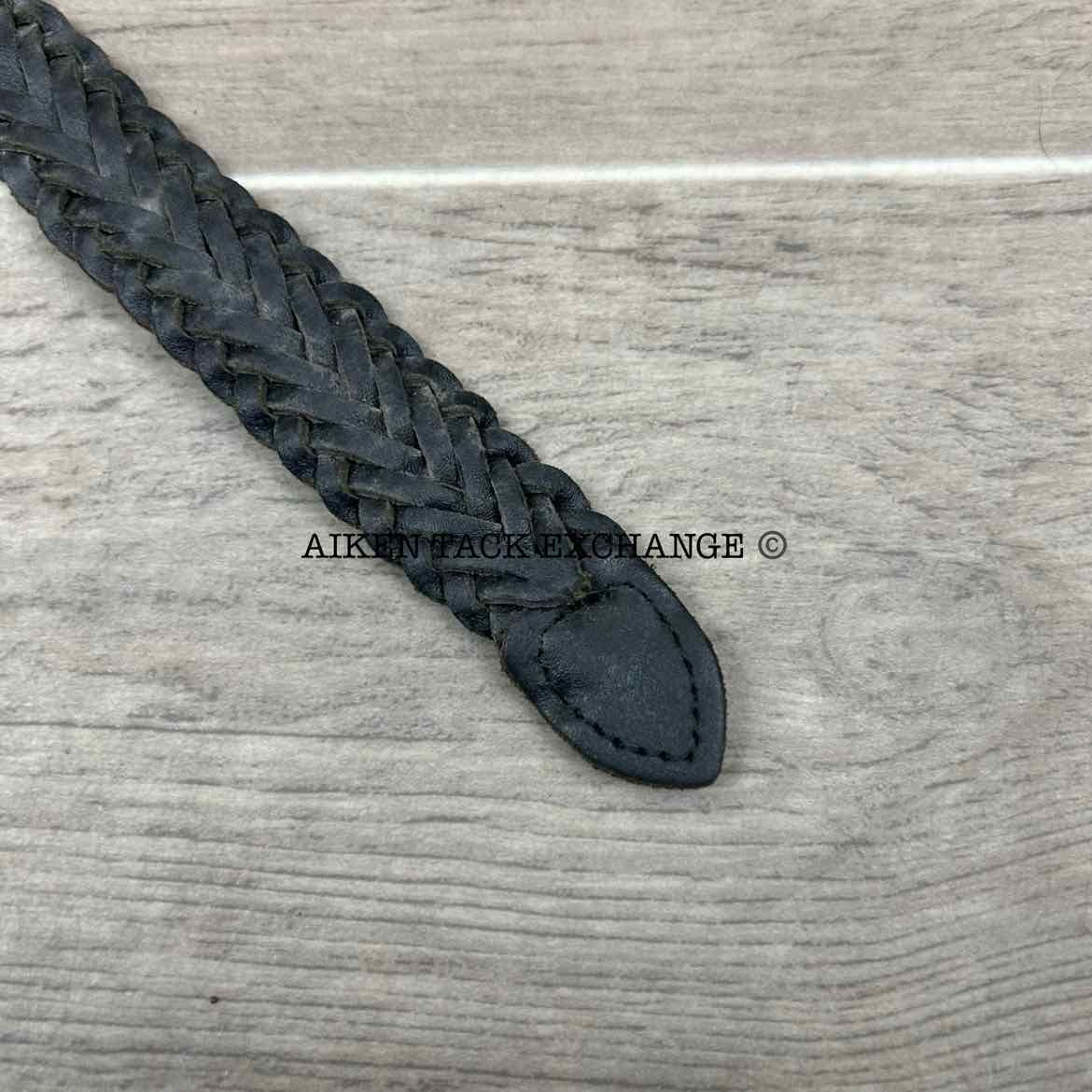 Braided Leather Belt, Size Medium