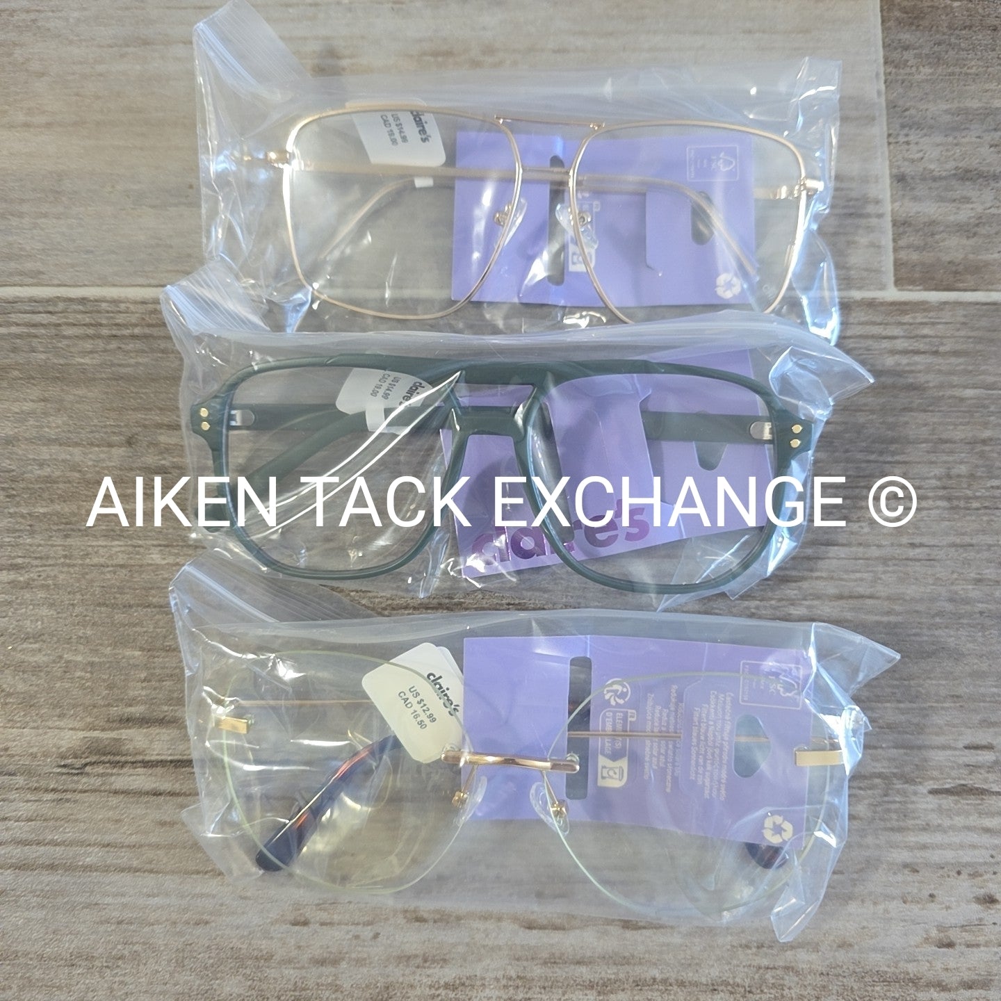 Claire's Glasses Bundle - 3 Pair of Clear Lens Glasses