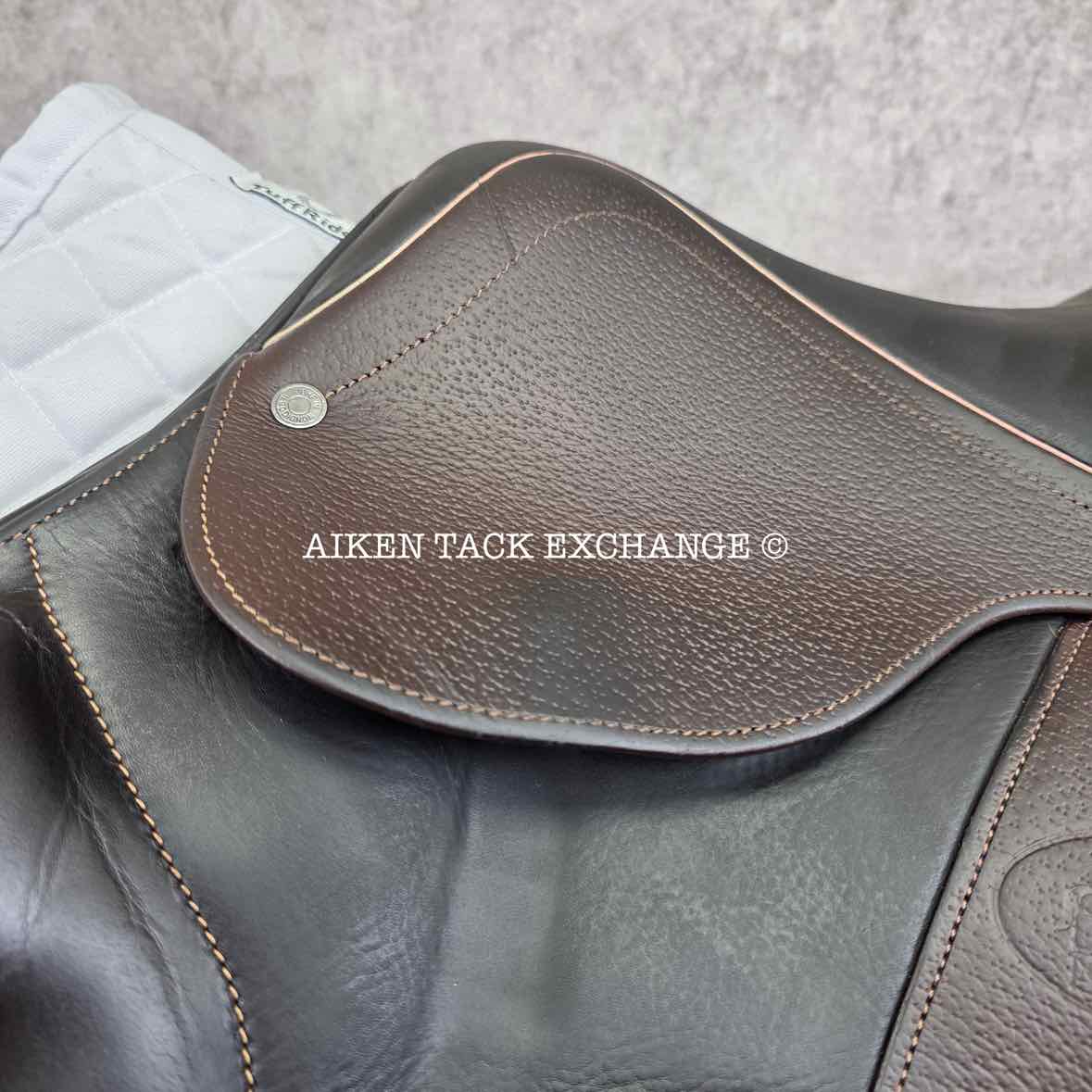 2014 Herve Godignon Jump'In Monoflap Jump Saddle, 17.5" Seat, 3A Flap, Medium Tree, Foam Panels