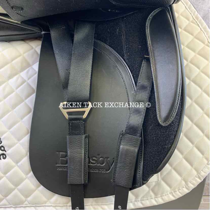 Barnsby Dressage Saddle, 17" Seat, Medium Tree, Wool Flocked Panels