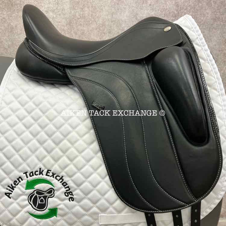 2023 Fairfax Stella Monoflap Dressage Saddle, 17.5" Seat, Adjustable Tree - Changeable Gullet, Wool Flocked Panels