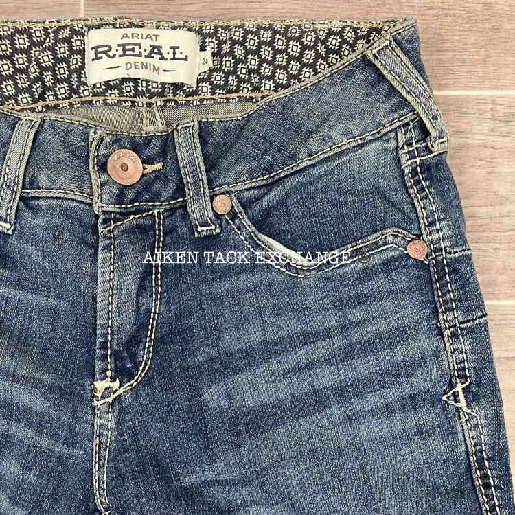 Ariat R.E.A.L Straight Leg Denim Jeans, Size 28 R