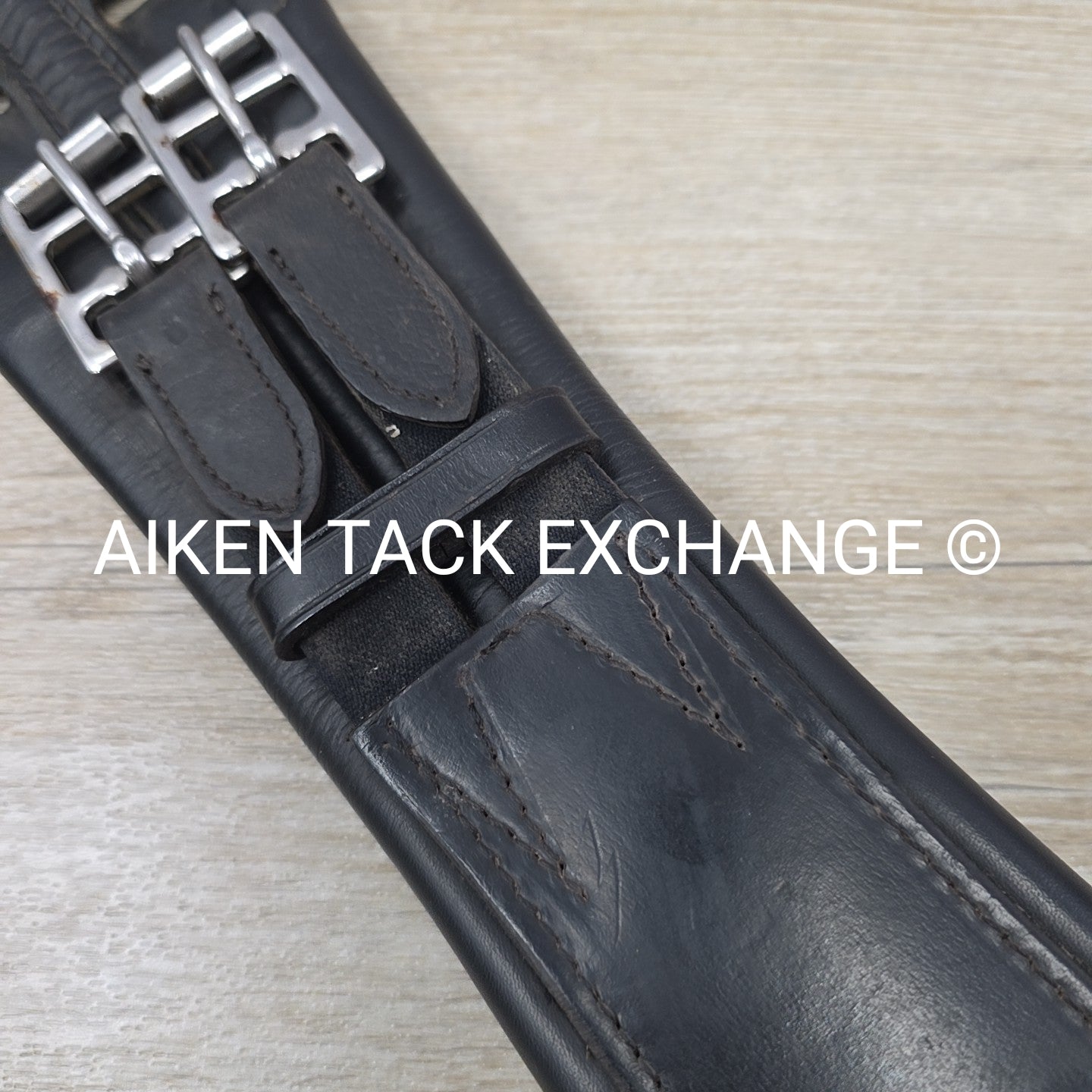 Trilogy Padded Leather Contour Girth, Black, 24"