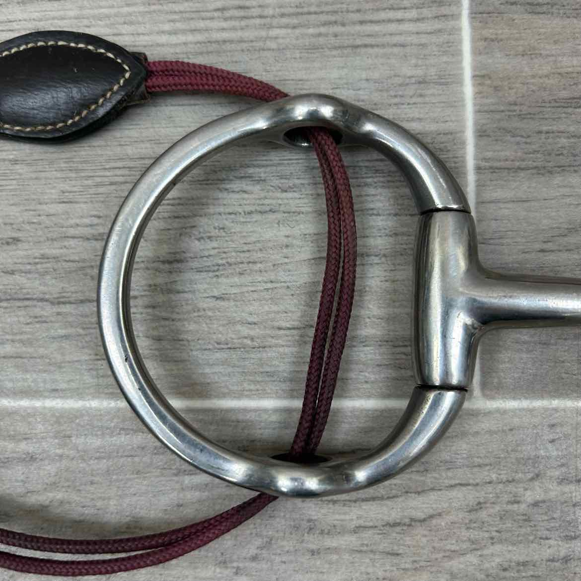 Coronet Single Joint Eggbutt Gag Bit with Rope Cheek Pieces 5"