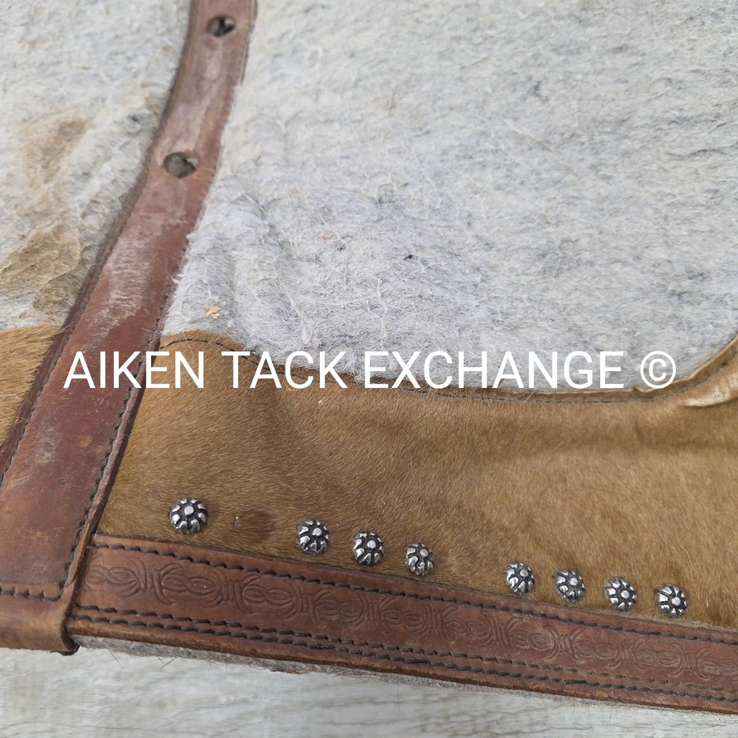 Showman 427 Felt Bottom Saddle Pad with Argentine Cow Hide