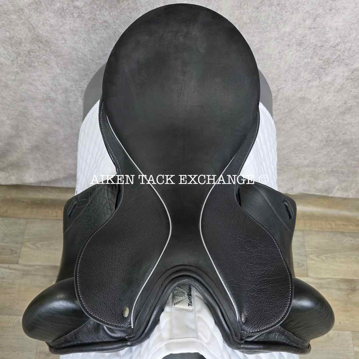 2013 Custom Saddlery Icon Coda Monoflap Dressage Saddle, 18" Seat, Adjustable Tree, Wool Flocked Panels