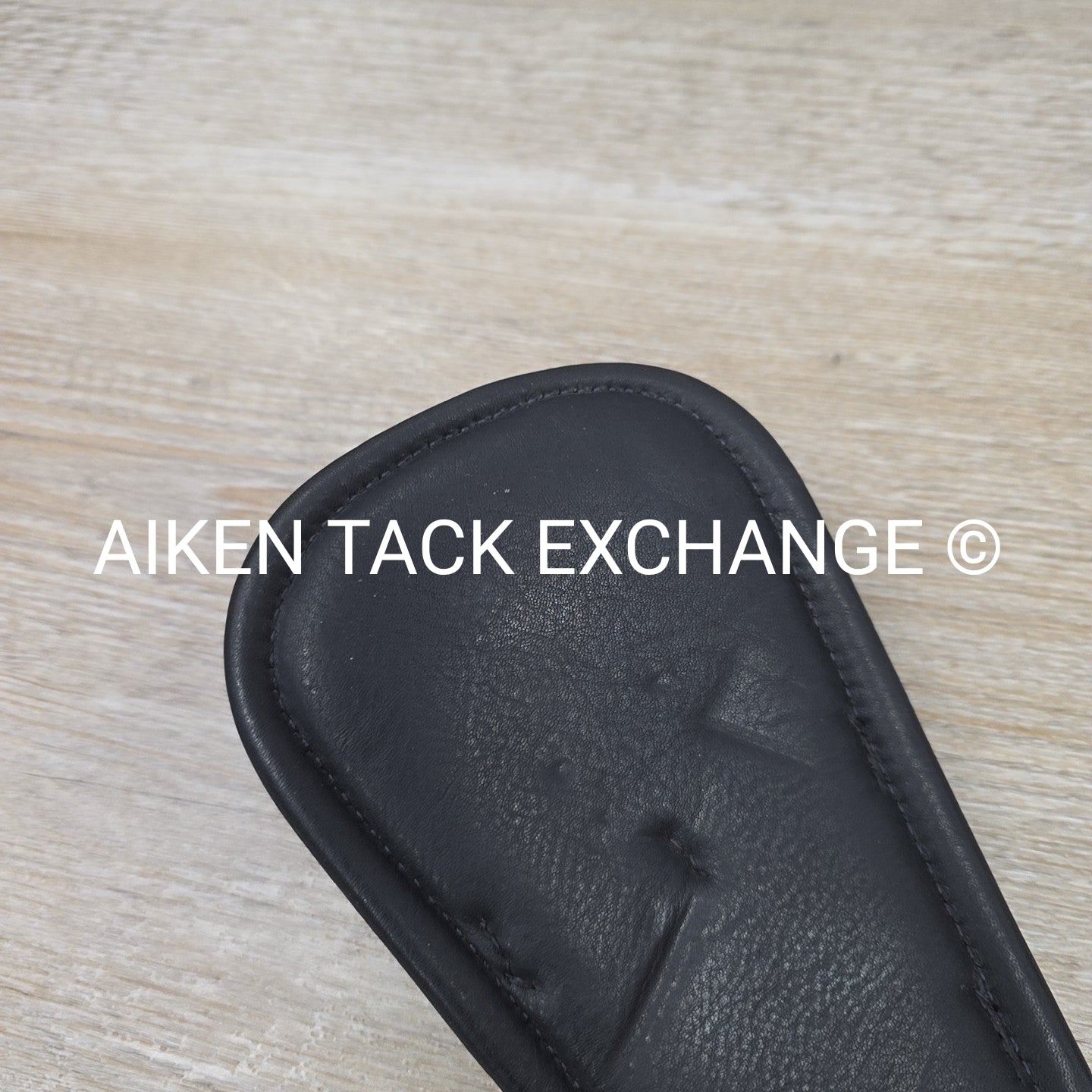 Padded Leather Contour Dressage Girth with Double End Elastic, Black, 18"