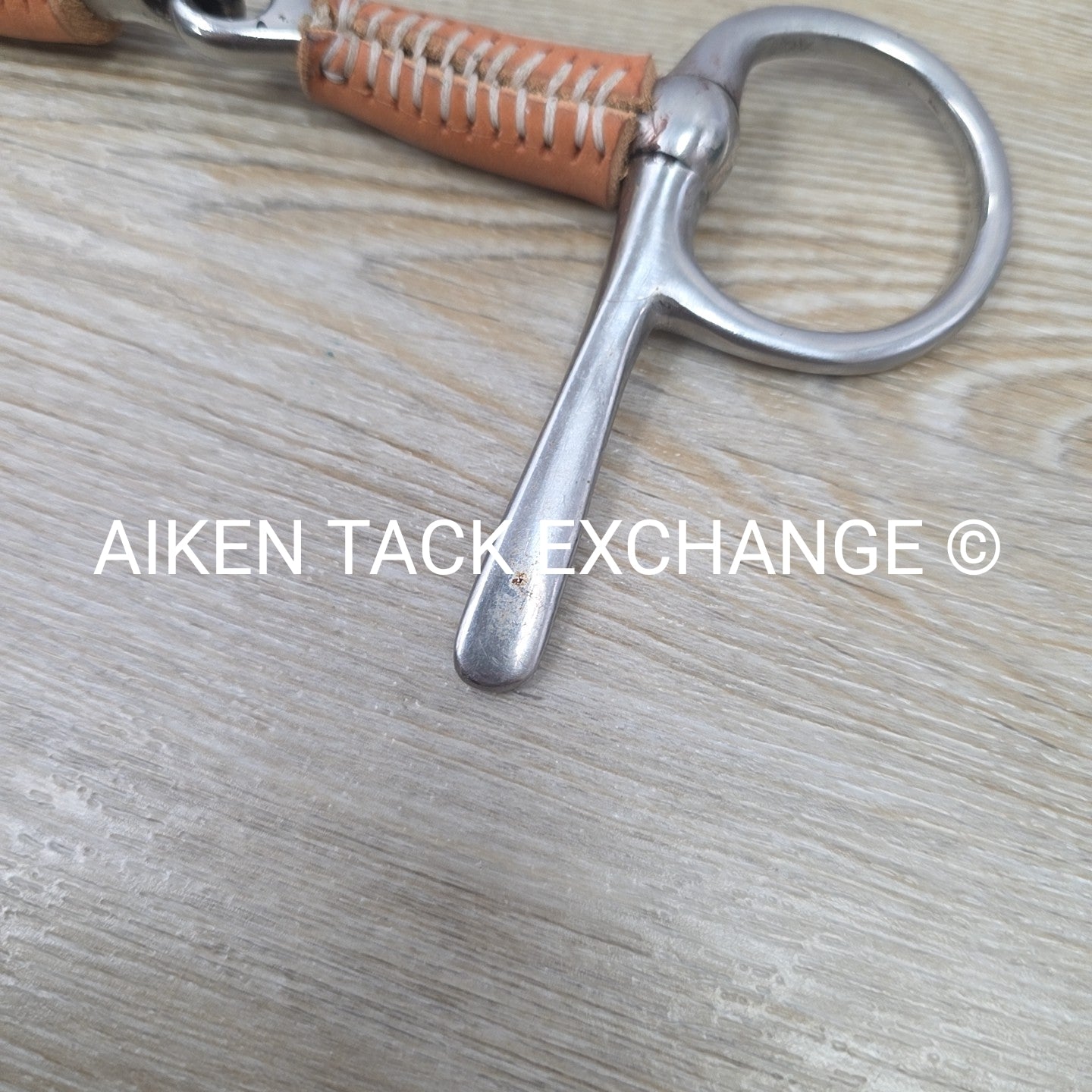 Half Cheek Leather Covered Single Joint Bit 5"