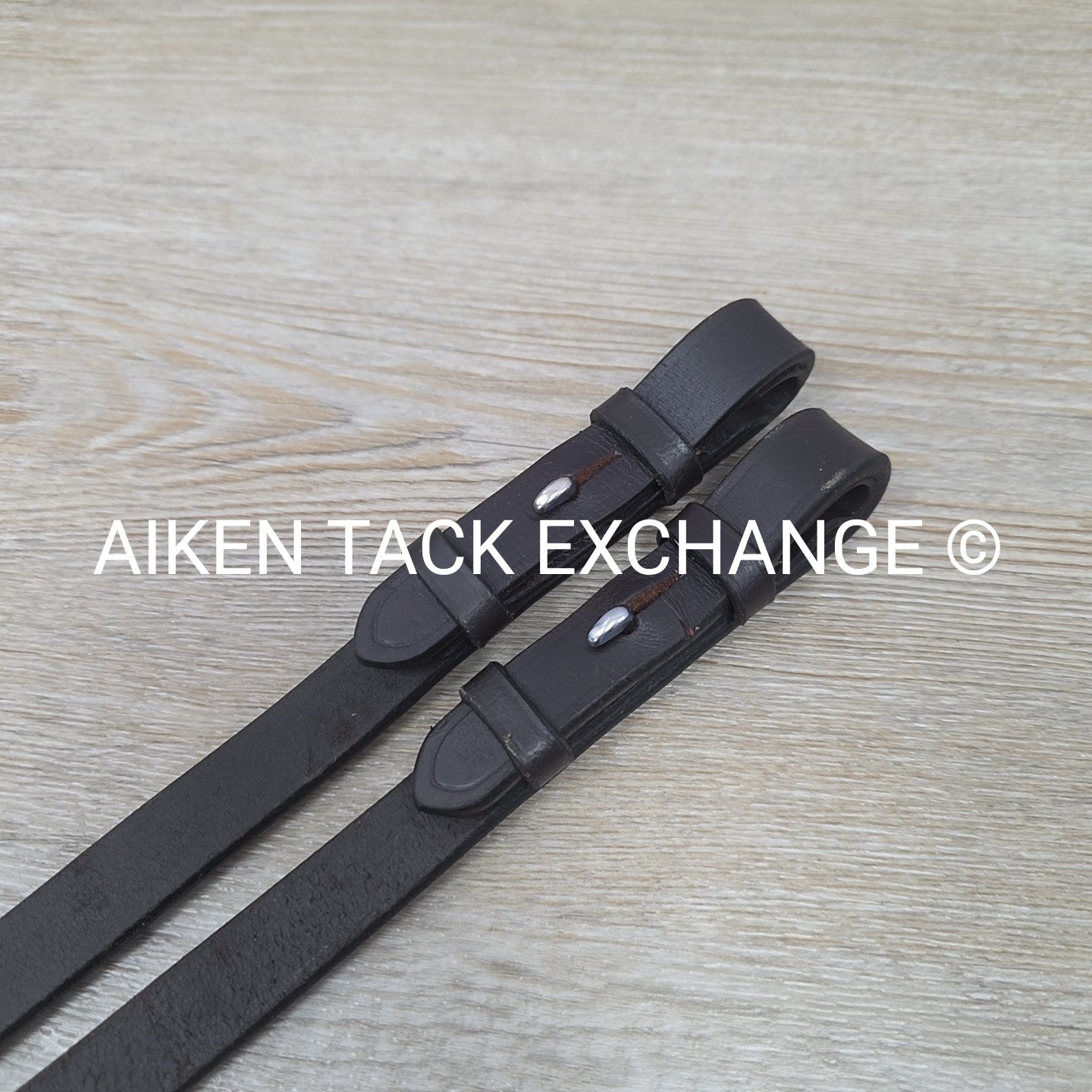 Bobby's English Tack Flat Laced Reins, Brown, 54"