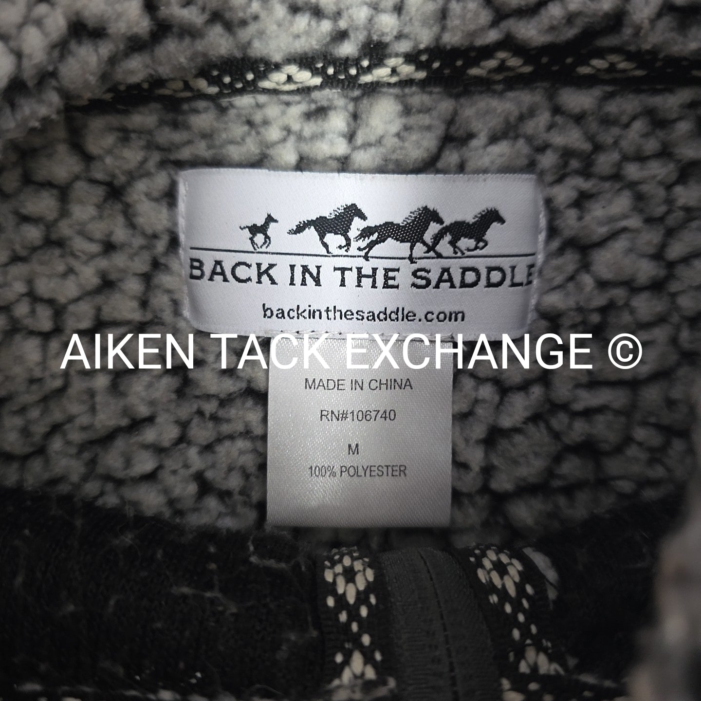Back in the Saddle Embroidered Galloping Horse Pullover, Size Medium