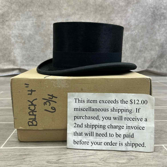 Authentic Pajk Klobuki 4" Top Hat, Size 6 3/4