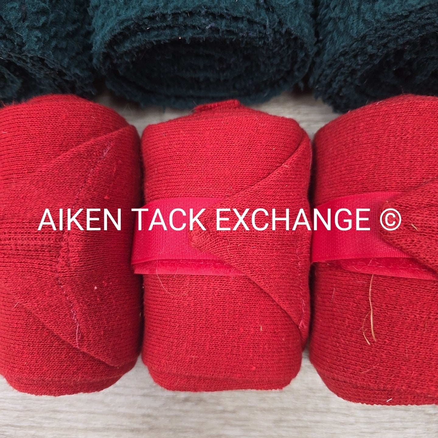 BARGAIN BUNDLE: 4 Polo Wraps, Green & 4 Knit Wraps, Red