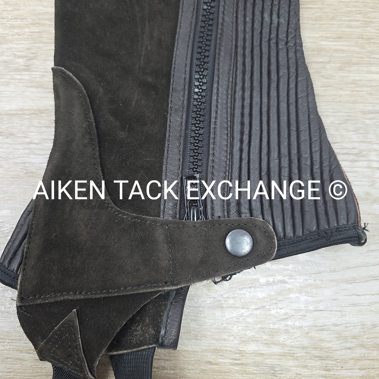Ovation Suede Half Chaps, Brown, Size Large