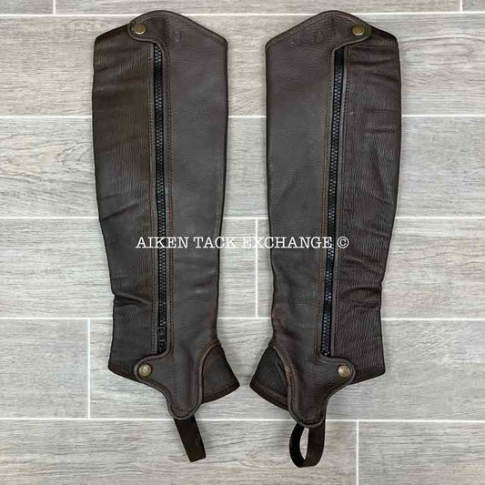Tredstep Deluxe Half Chaps, Brown, Size 14" Calf 18" Height