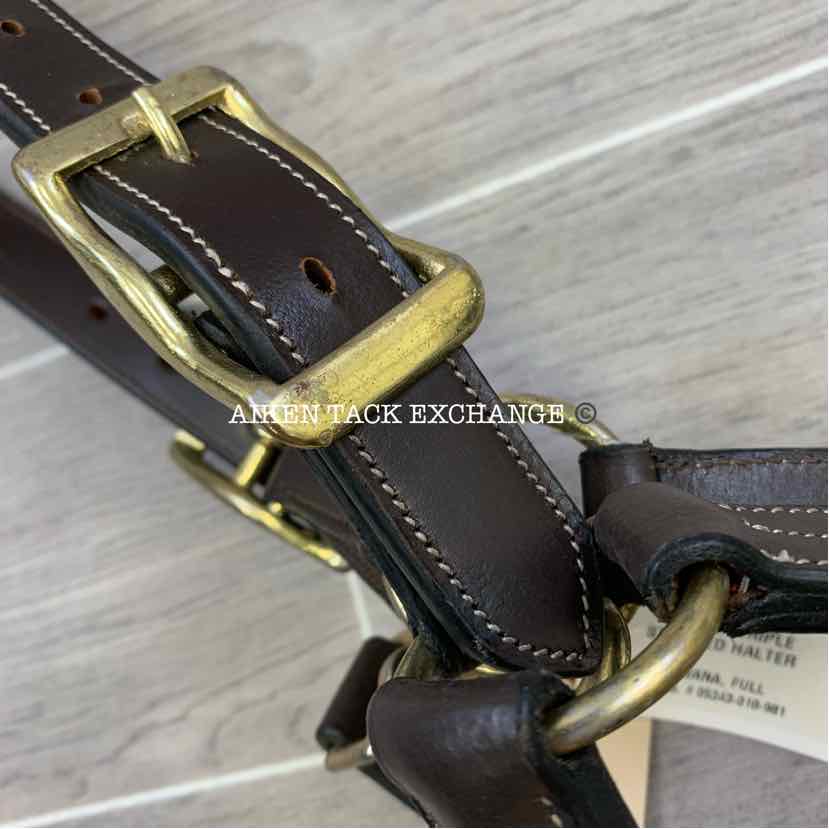 Suffolk Triple Stitched Leather Halter, Size Full