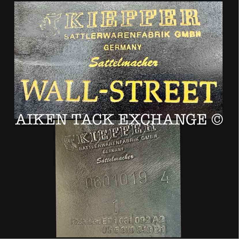 2005 Kieffer Wallstreet Excellent Ulla Salzgeber Dressage Saddle, 17" Seat, Medium Tree, Wool Flocked Panels