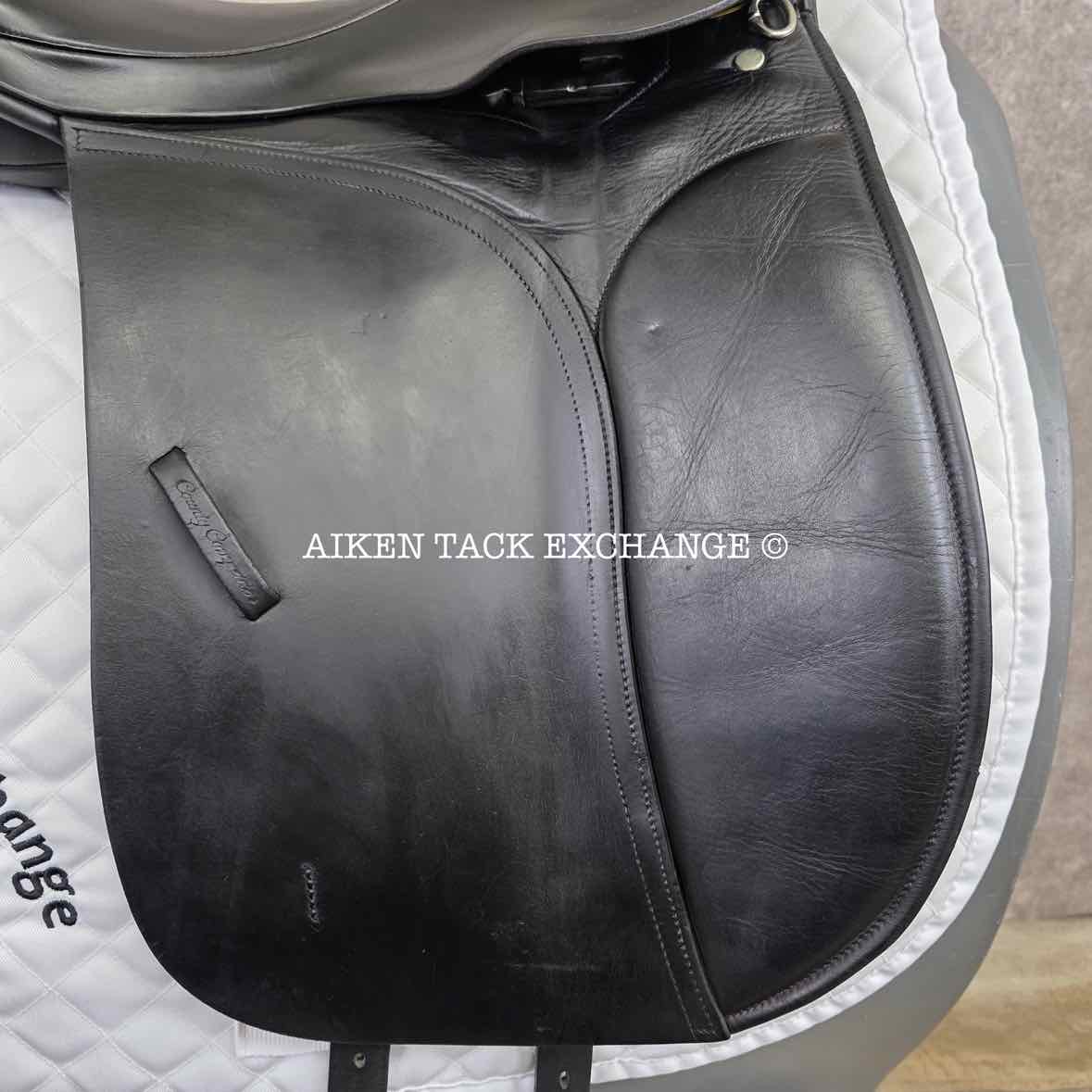 1997 County Competitor Dressage Saddle, 17" Seat, Wide Tree, Wool Flocked Panels