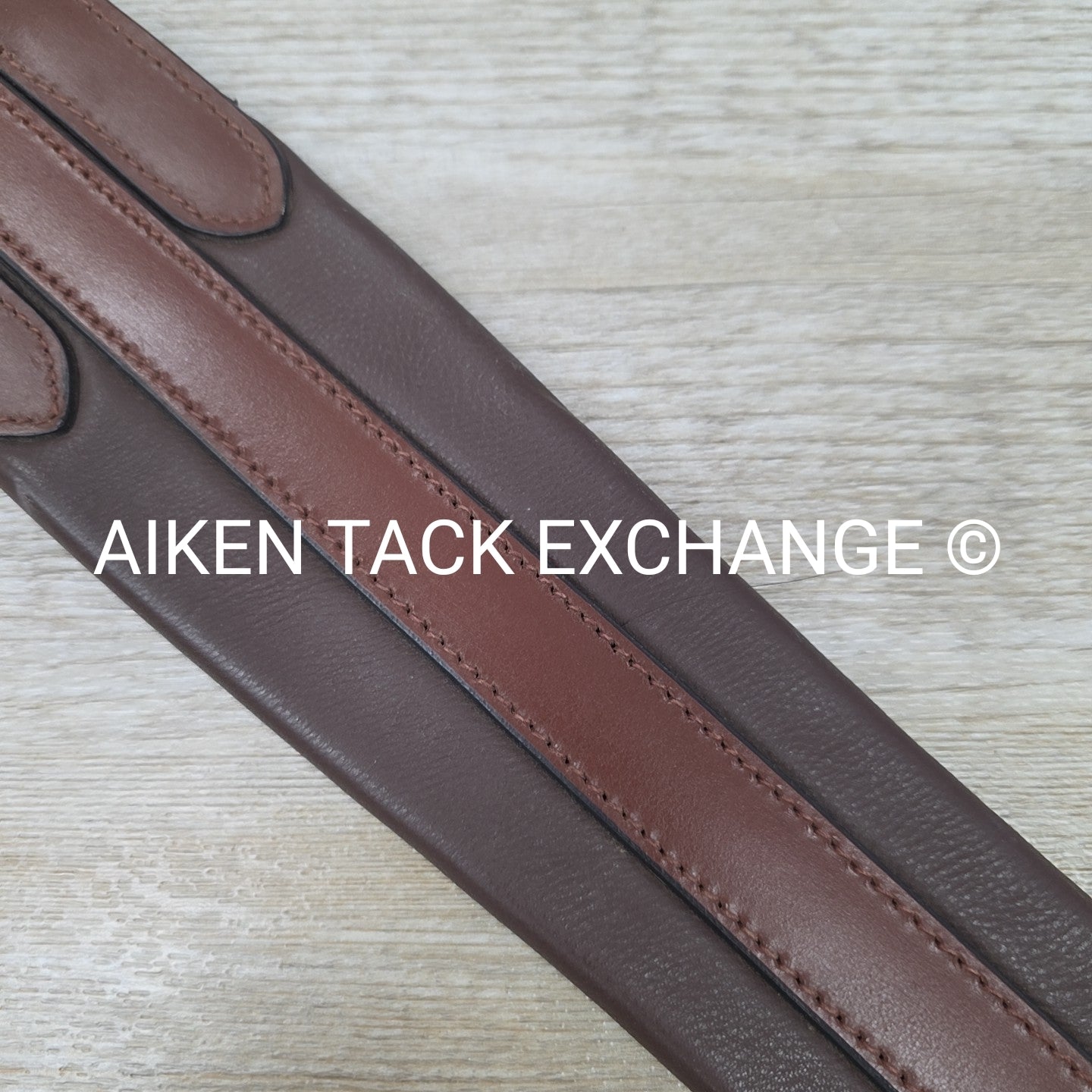 Leather Girth with Single End Elastic, Brown, 38"
