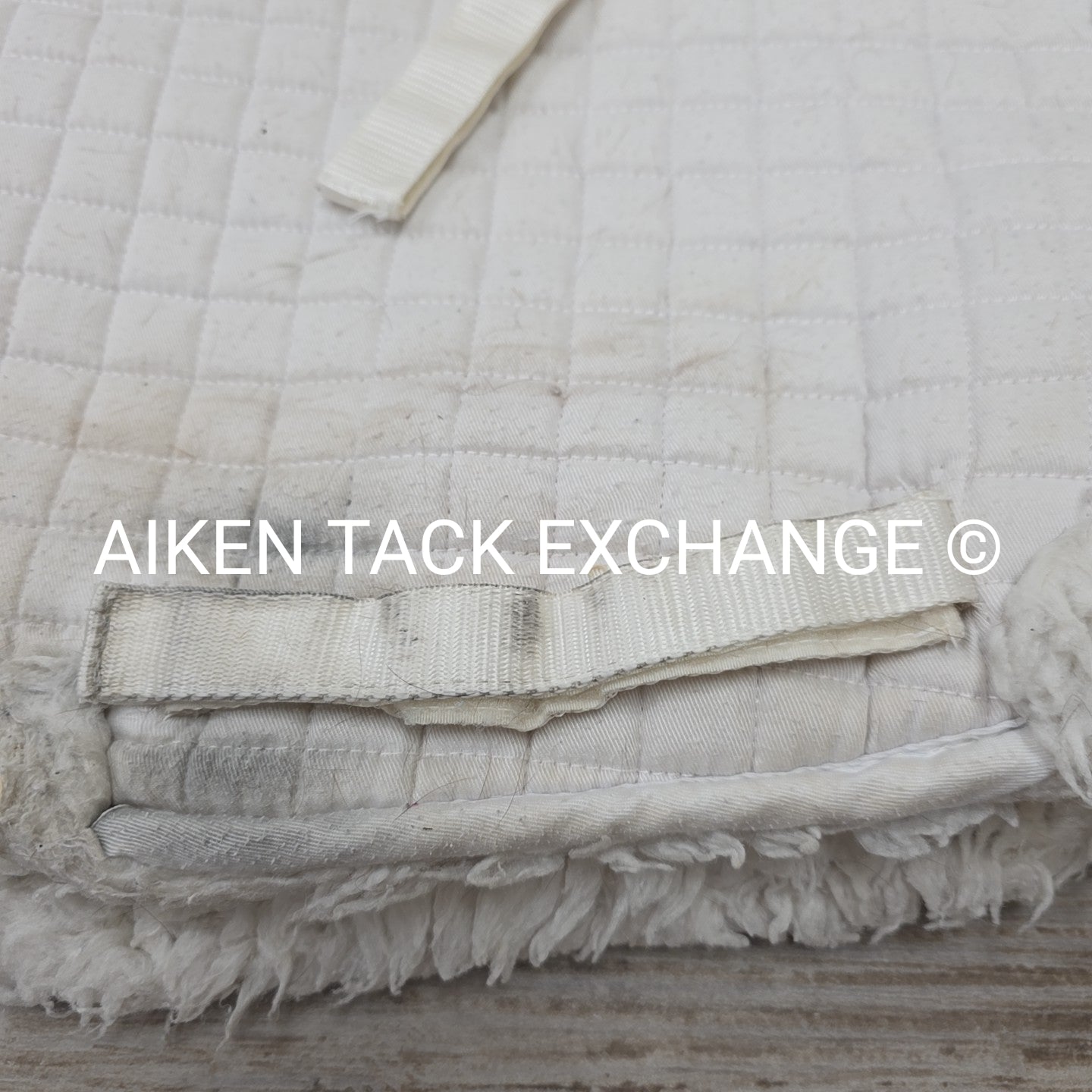 Shires Fleece Shaped Saddle Pad, White, Size Large