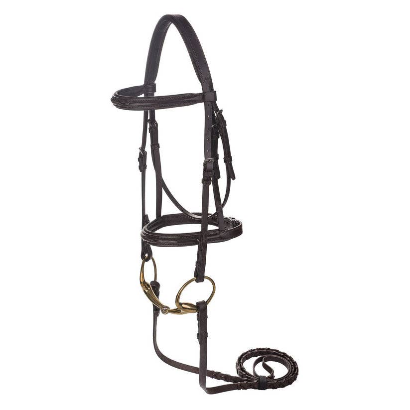 Henri de Rivel Advantage Mono Crown Padded Bridle: Havana / Horse