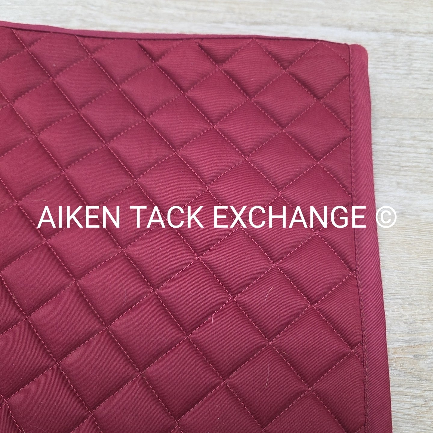 Dover Saddlery All Purpose Saddle Pad with Aiken Tack Exchange Logo, Burgundy