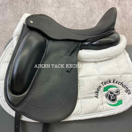 **On Trial** 2016 Custom Saddlery Wolfgang Matrix Monoflap Dressage Saddle, 17.5” Seat, Adjustable Tree, Wool Flocked Panels