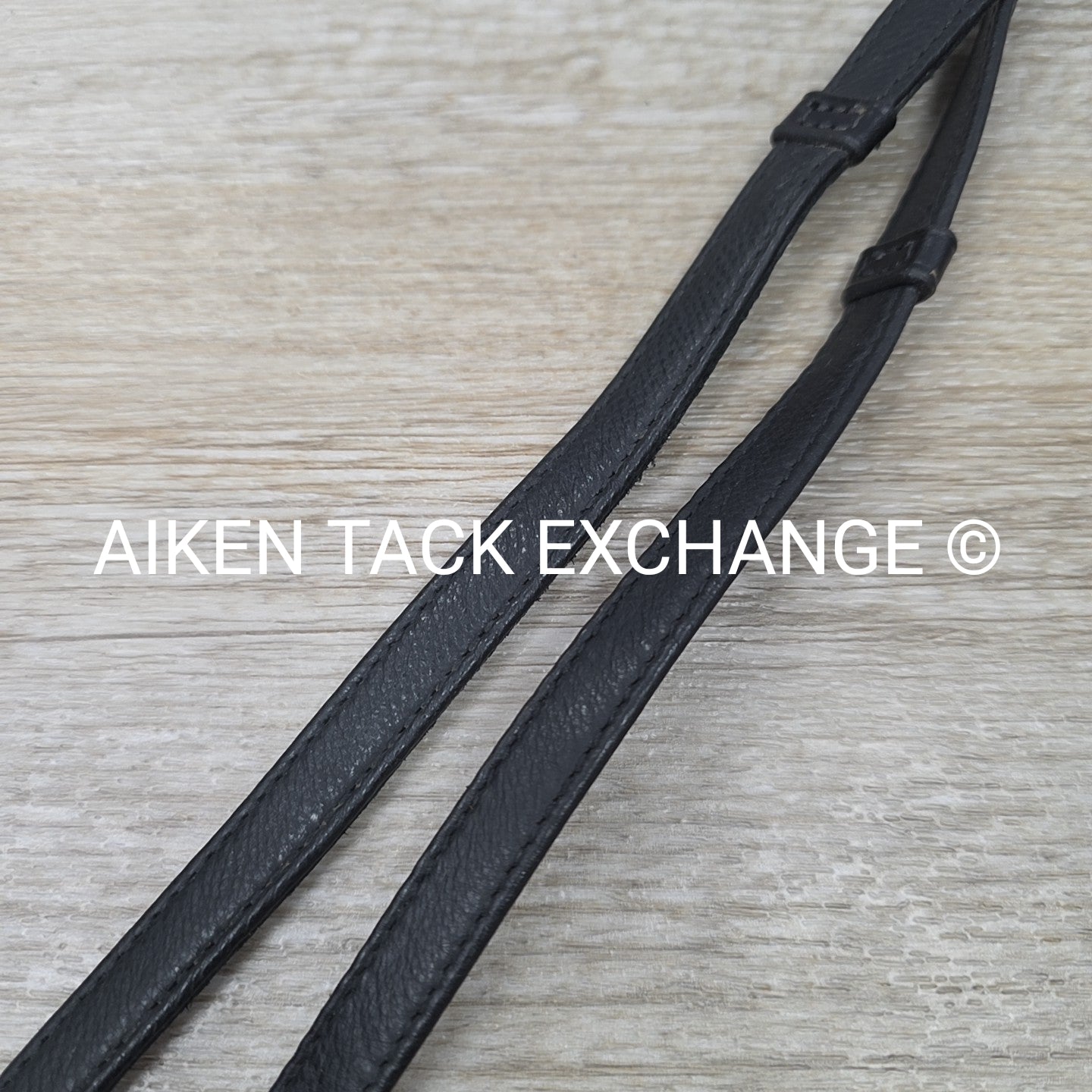 Passier Leather Reins with Hand Stops, Black, 55"