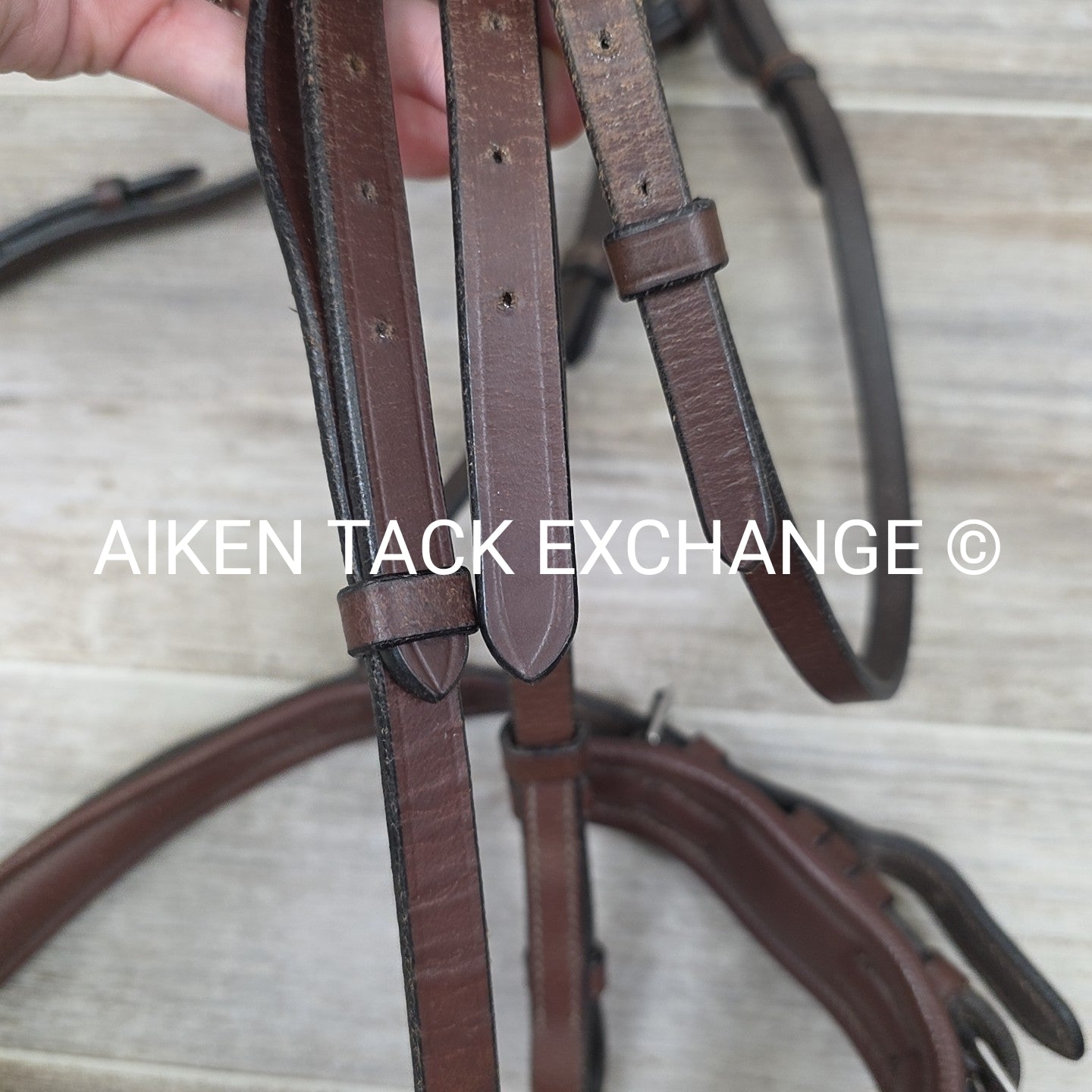 HDR Monocrown Bridle with Rubber Reins, Brown, Oversize