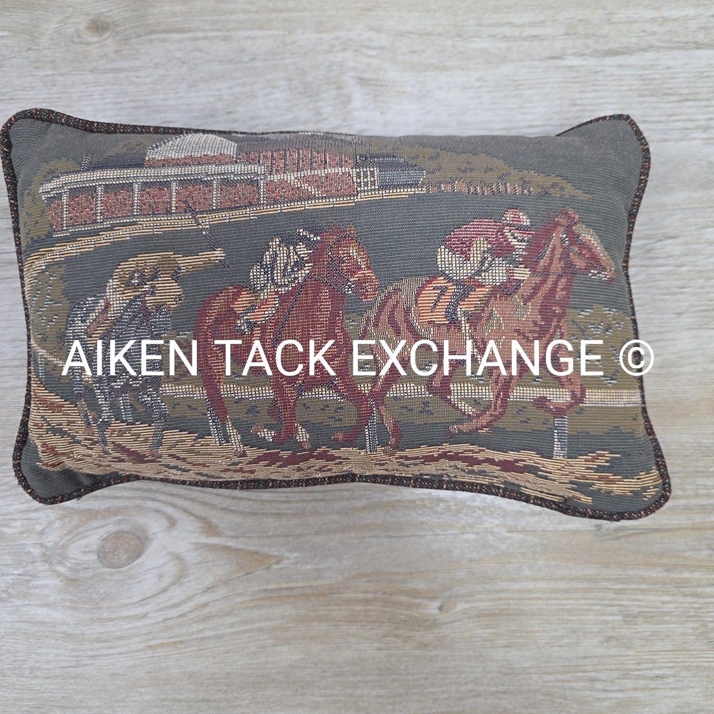 Small Decorative Pillow, Jockey Scene