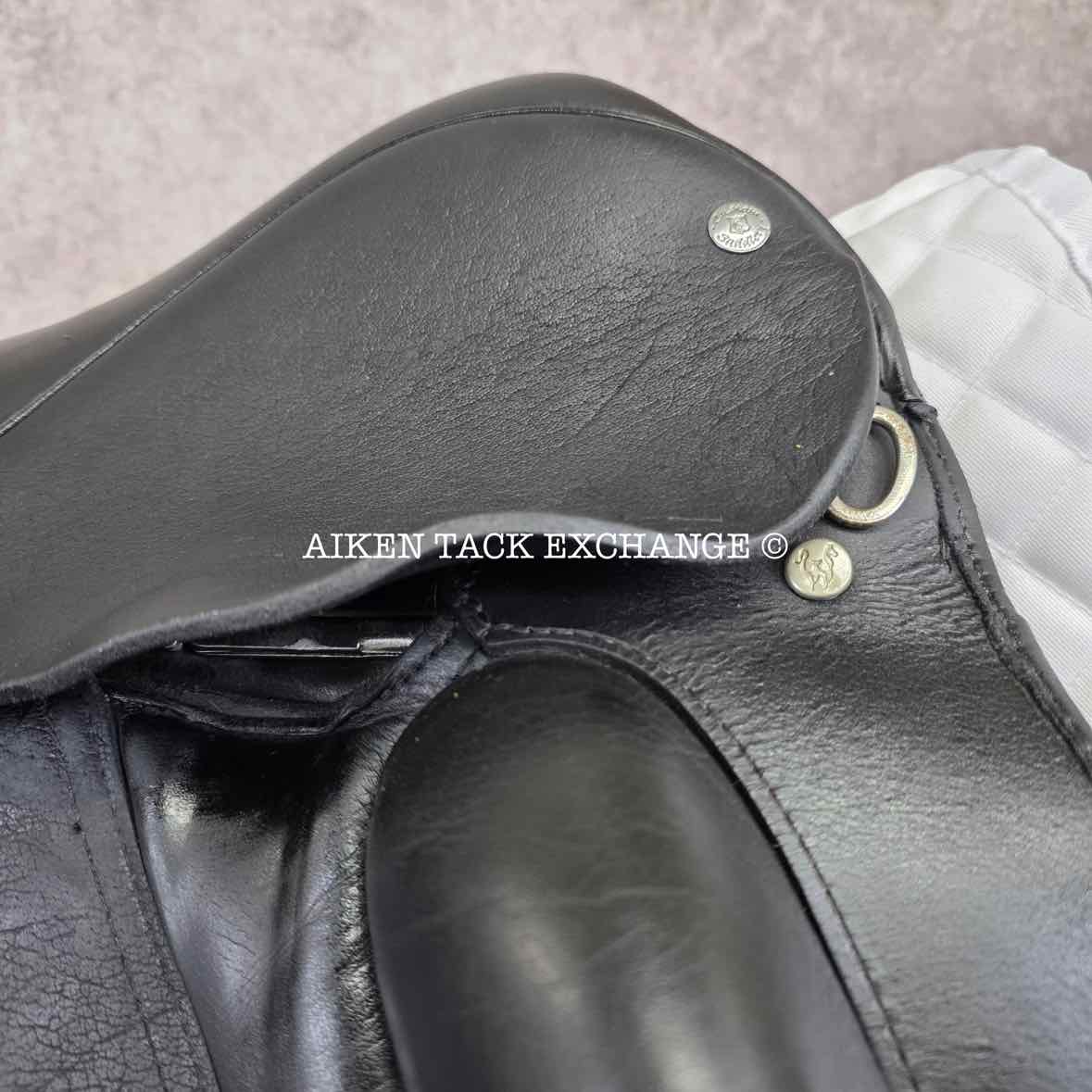 2011 Custom Saddlery Wolfgang Solo Dressage Saddle, 17" Seat, Adjustable Tree, Wool Flocked Panels
