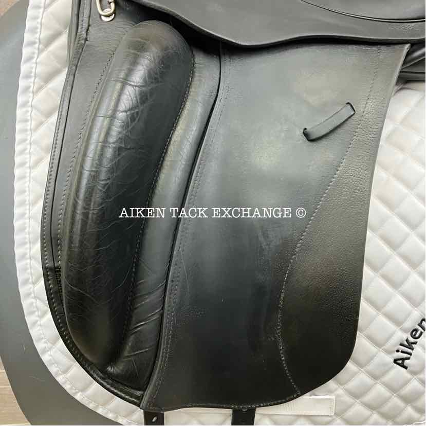 2013 Custom Saddlery Wolfgang Constanze Monoflap Dressage Saddle, 17.5" Seat, Adjustable Tree, Wool Flocked Panels