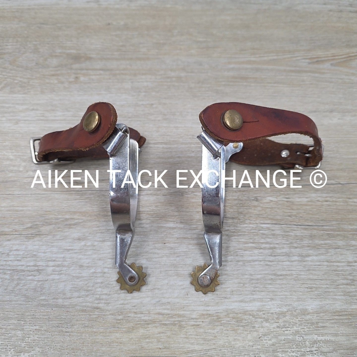 Western Rowel Spurs with Leather Spur Straps