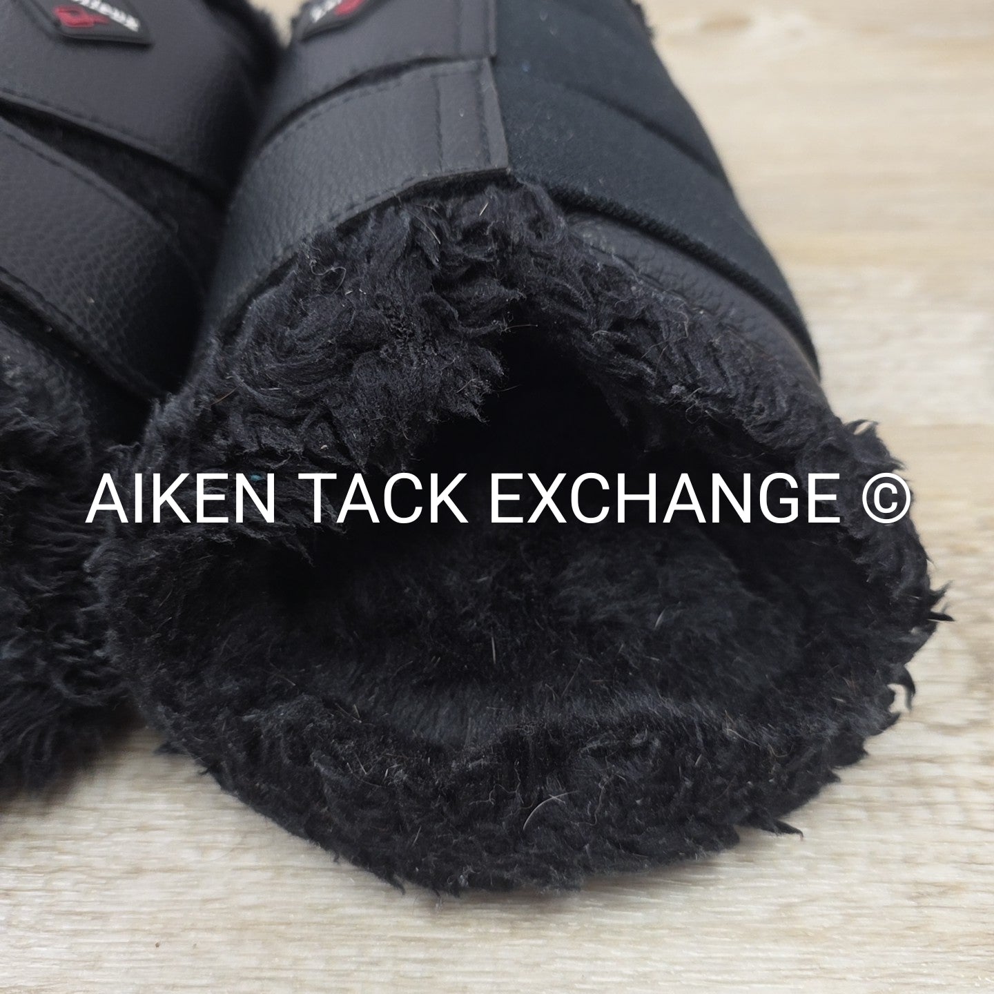 LeMieux Fleece Lined Brushing Boots, Black, Size Large