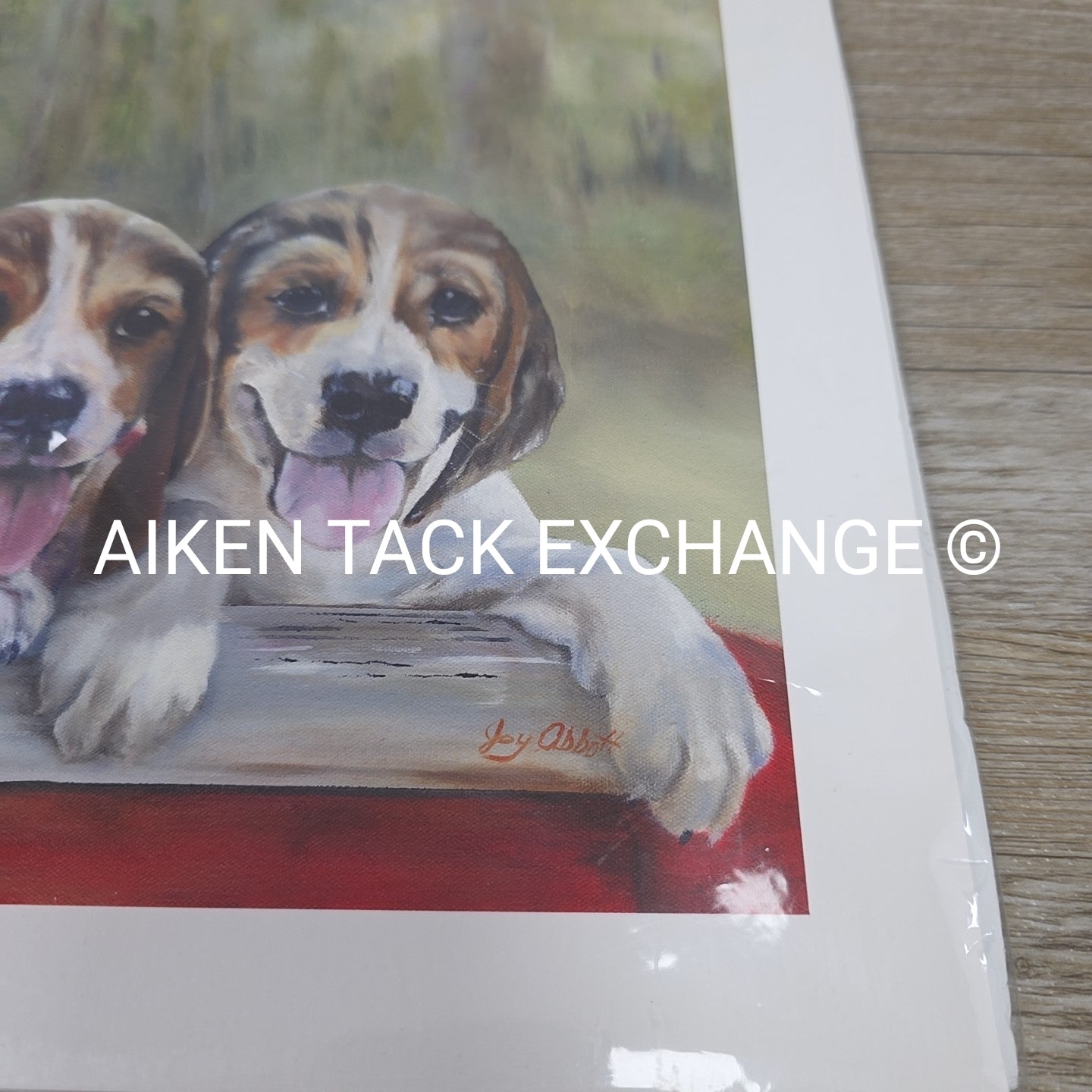 "Puppy Love" Print by Joy Abbott, 22" x 12"