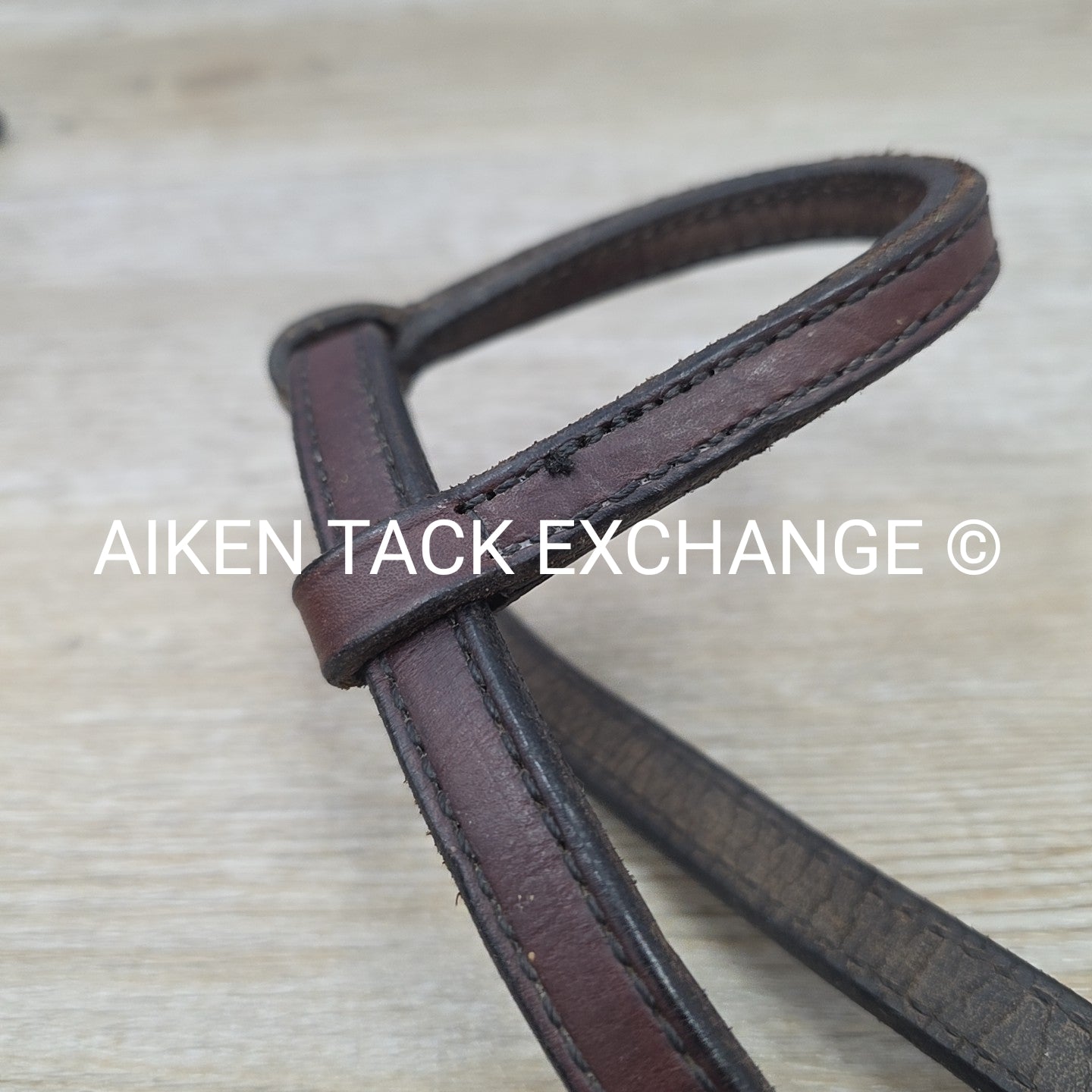 Tory Leather One Ear Headstall, No Reins, Brown, Size Full