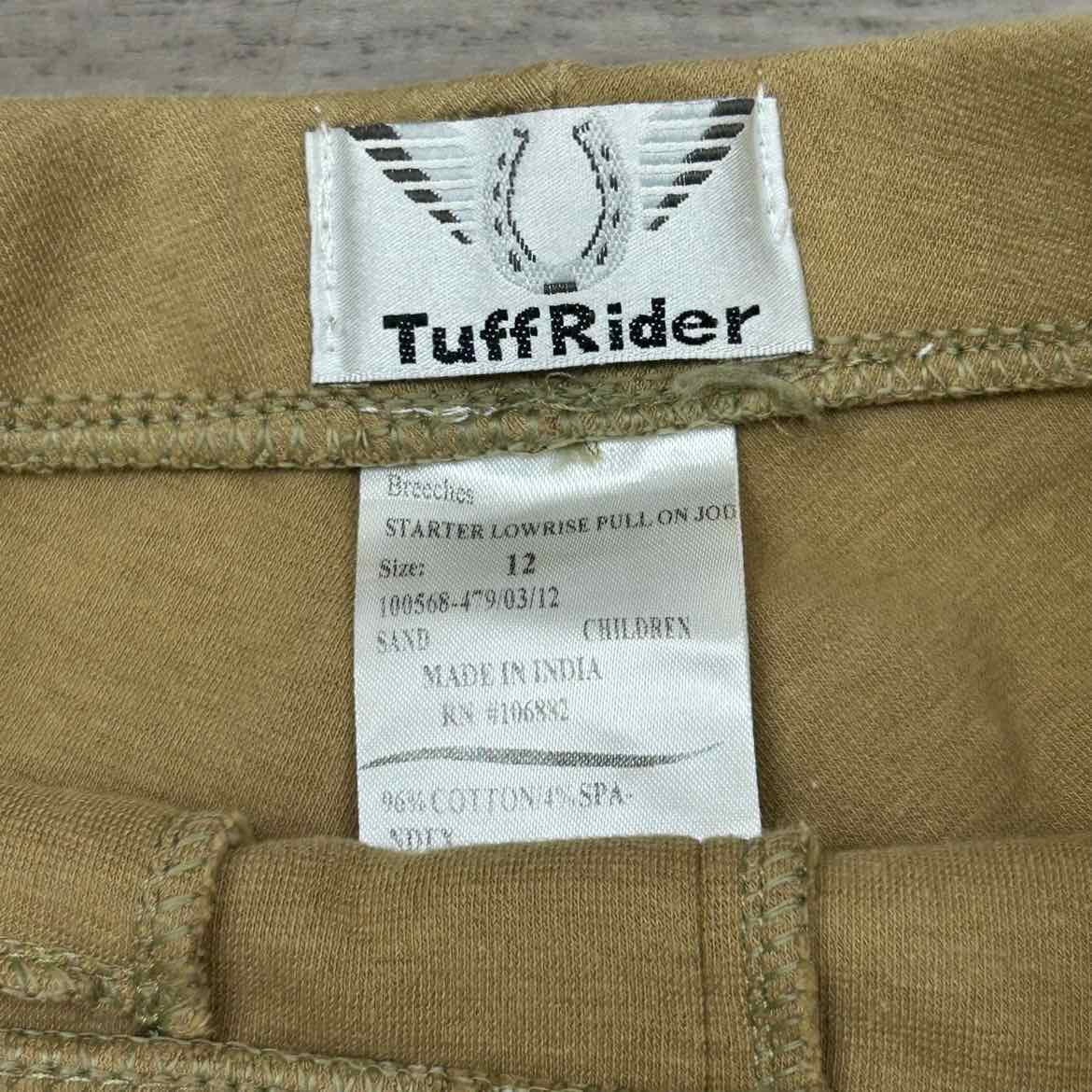 TuffRider Low Rise Knee Patch Pull On Jods, Size 12