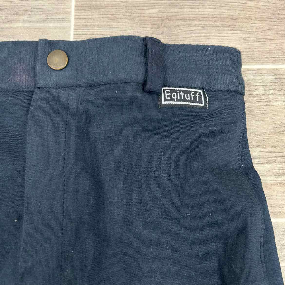 Eqituff Children's Knee Patch Breeches, Navy, Size 12, Brand New