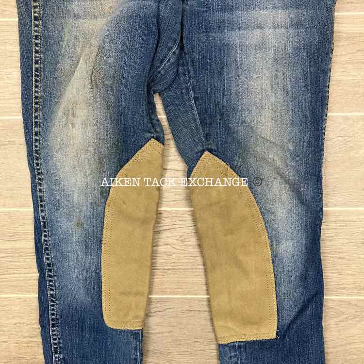 Goode Rider Knee Patch Denim Breeches, Size 30 L