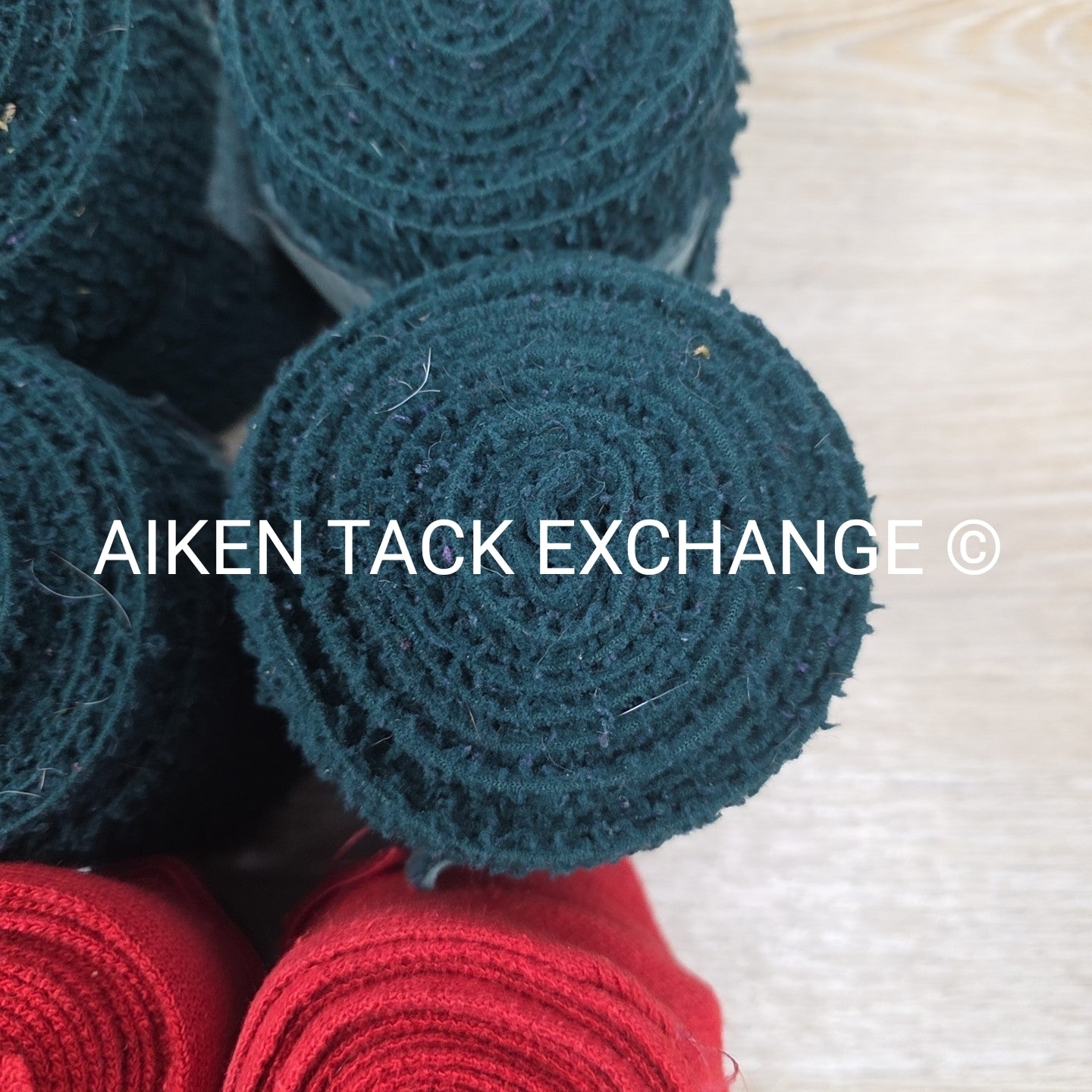 BARGAIN BUNDLE: 4 Polo Wraps, Green & 4 Knit Wraps, Red