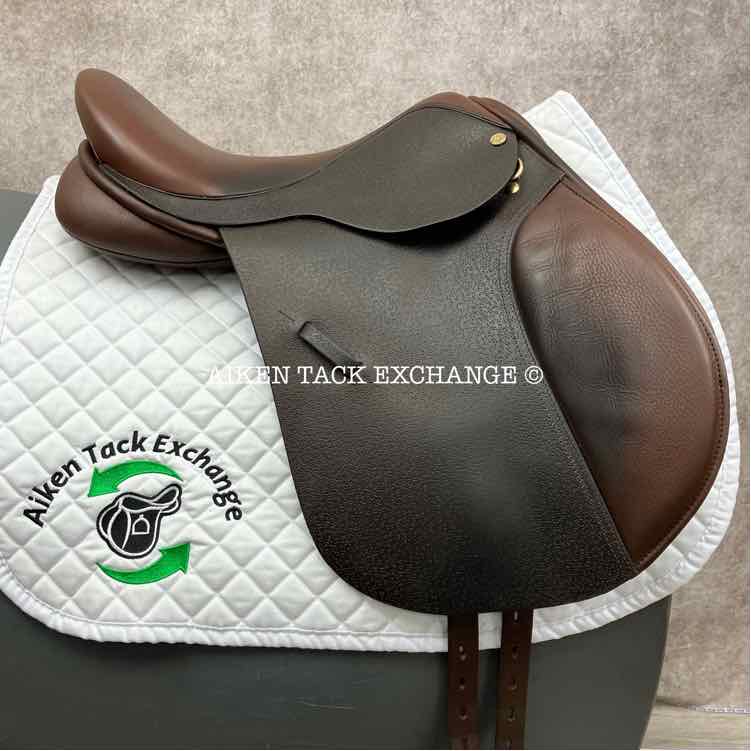 2021 Black Country GPX All Purpose Jump Saddle, 17" Seat, Wide Tree, Wool Flocked Panels