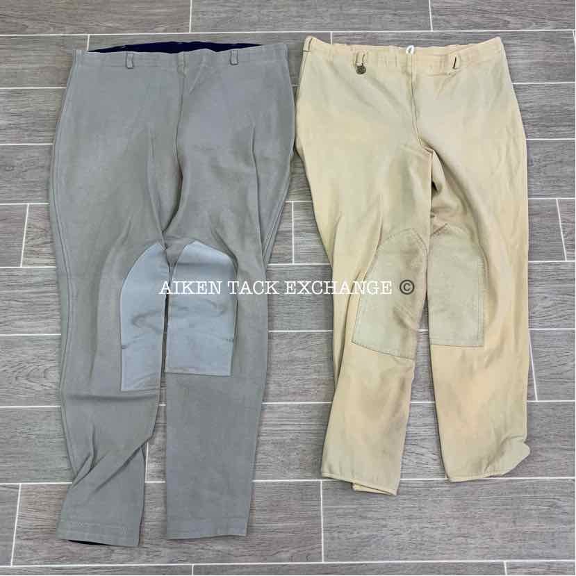BARGAIN BUNDLE: On Course Knee Patch Breeches 34 & Dublin Knee Patch Breeches 34