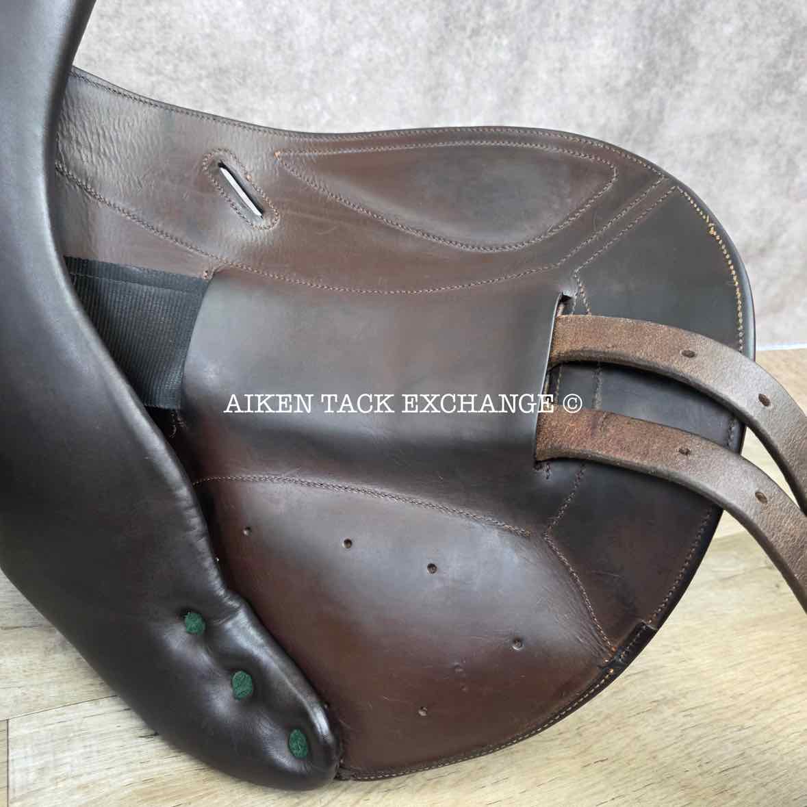2014 Herve Godignon Jump'In Monoflap Jump Saddle, 17.5" Seat, 3A Flap, Medium Tree, Foam Panels