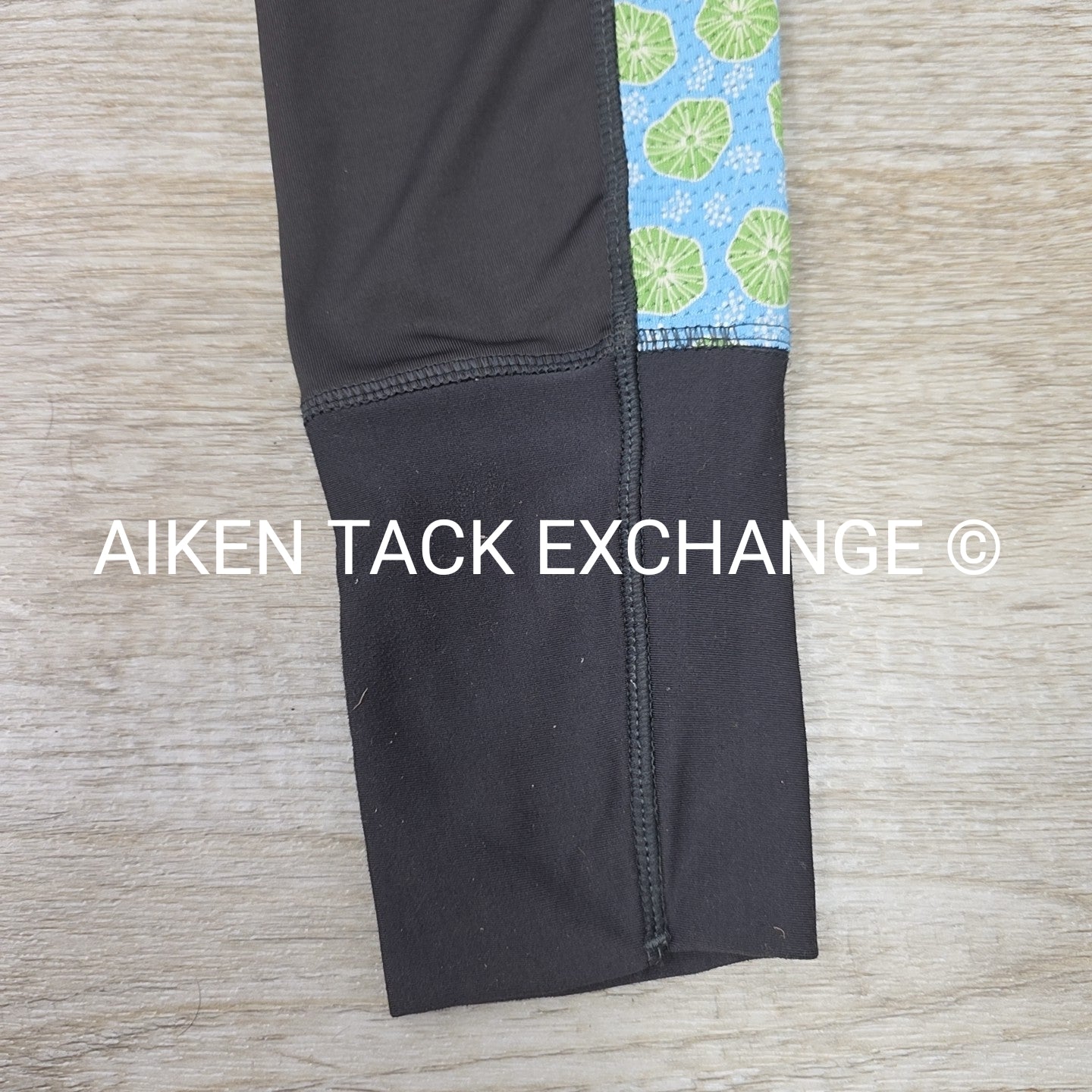 TuffRider Athena EquiCool Silicone Grip Knee Patch Tights, Size Large