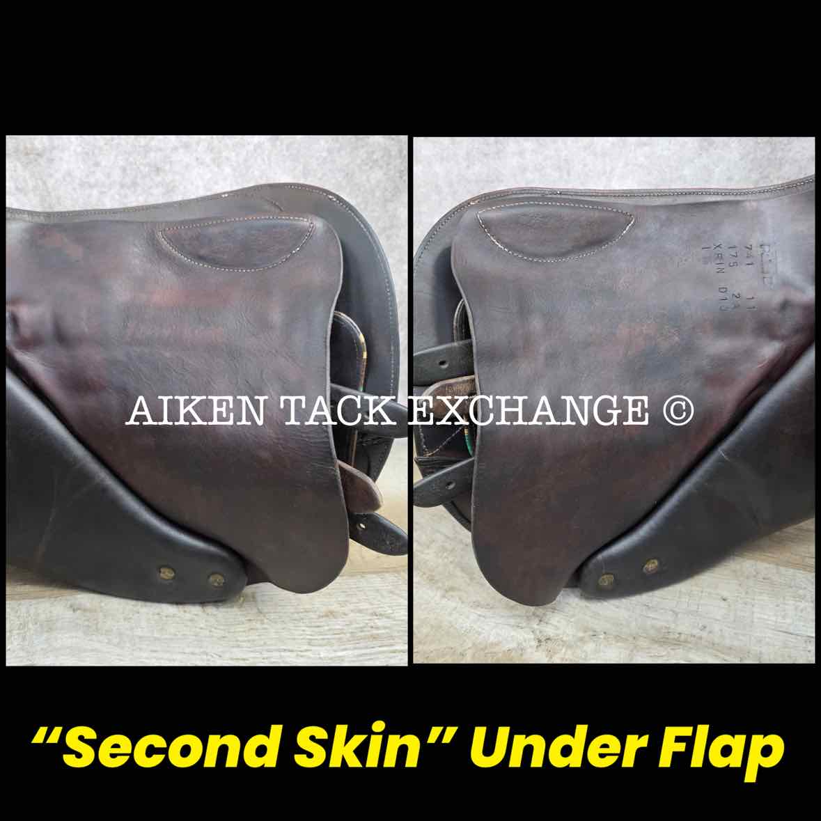 2011 Voltaire Palm Beach Close Contact Jump Saddle, 17.5" Seat, 2A Flap, Medium Wide Tree, PRO Panels, Full Buffalo Leather