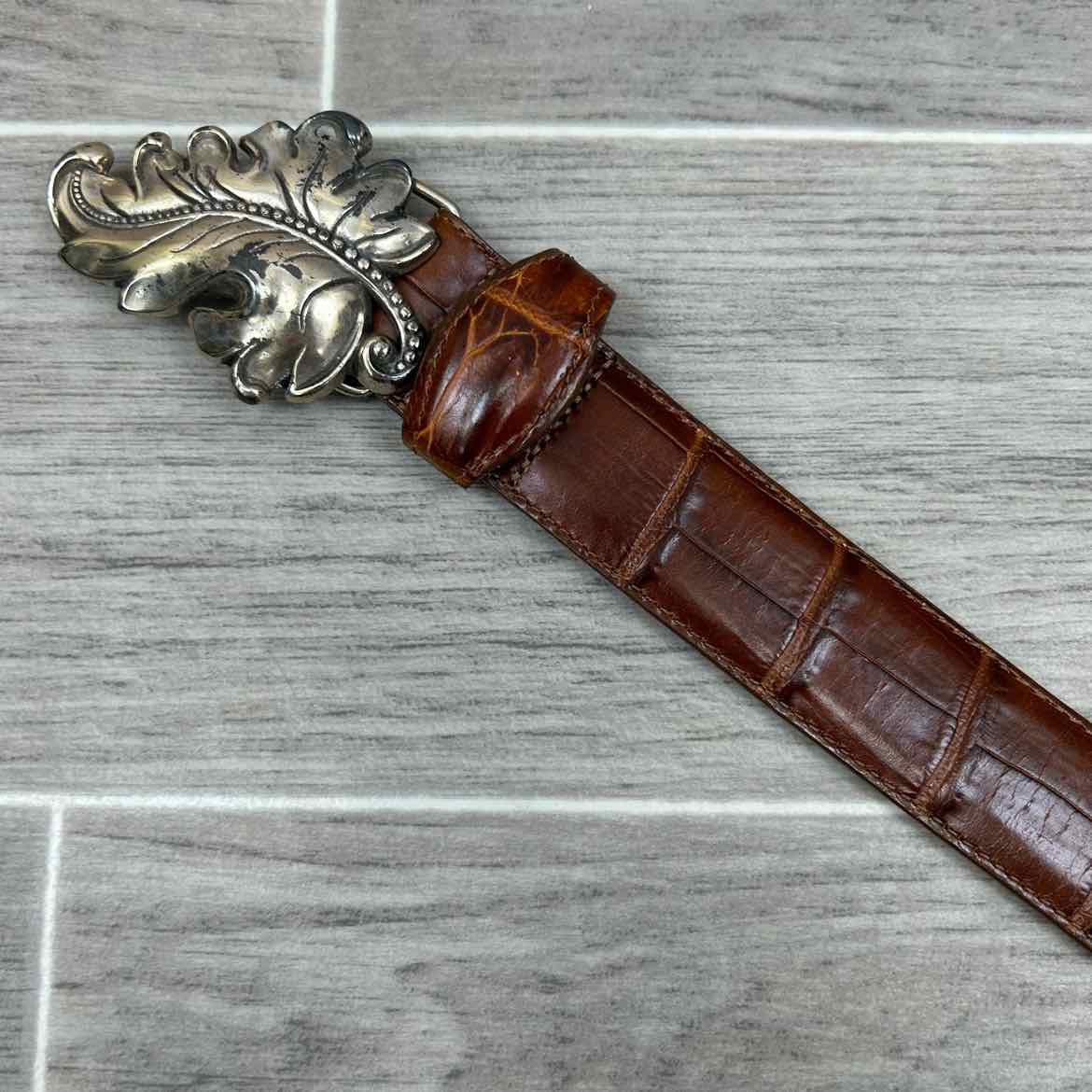 Brighton Belt, Brown, Size Medium