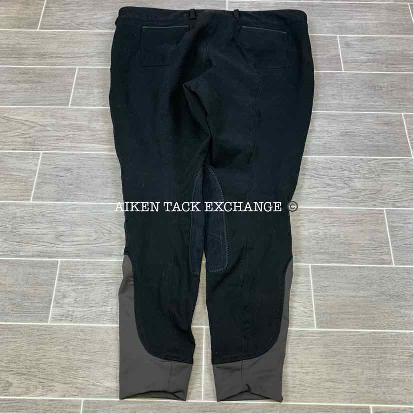 Dover Saddlery Wellesley Front Zip Knee Patch Breeches, Size 36